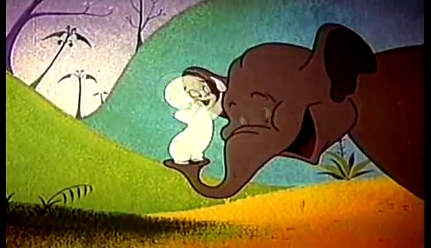 Casper and elephant hugging